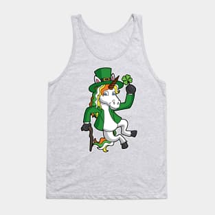 Lucky Irish Unicorn Leprechaun St Patrick's Day Heel Click Tank Top